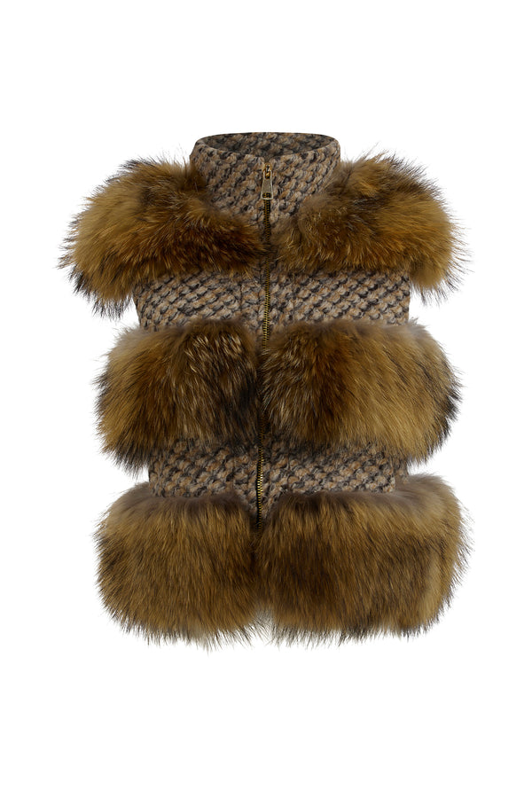 Classic Winter Fur Vest in Natural