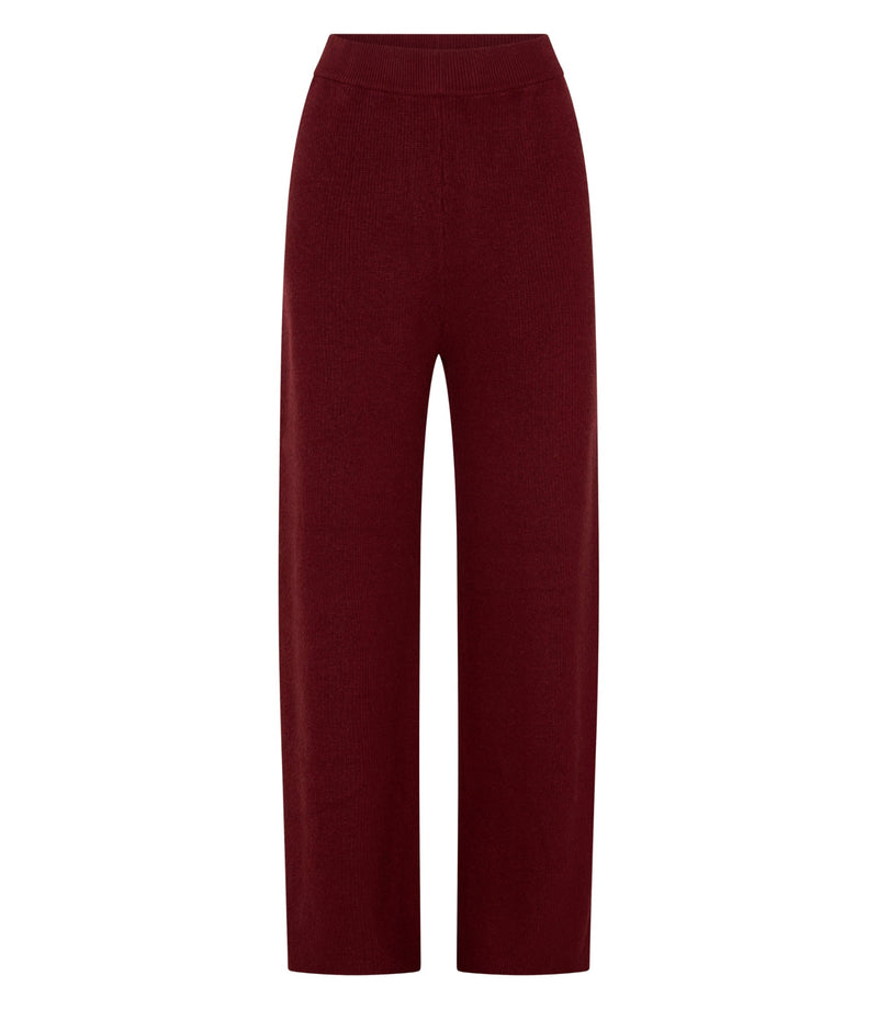 Wool and Shearling Set - Wine
