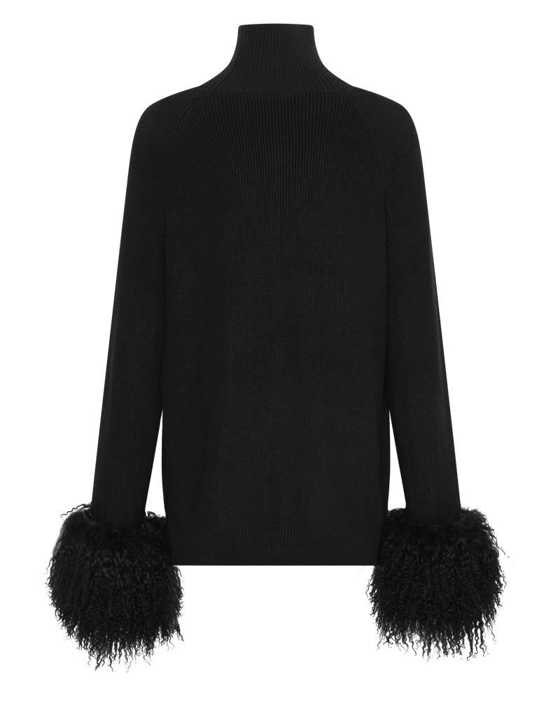 Wool and Shearling Set - Black