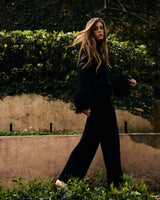 Wool and Shearling Set - Black
