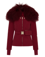 Technical Ski Jacket with Phone Holder - Wine