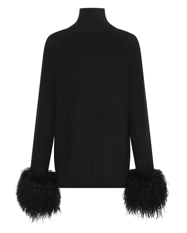Wool and Shearling Set - Black