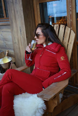 Technical Ski Set With Phone Holder - Wine