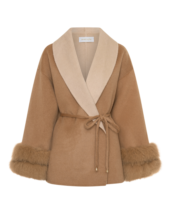 Camel Wool Jacket with Fox Fur – the official sport luxe