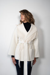 Wool Tassel Jacket - White