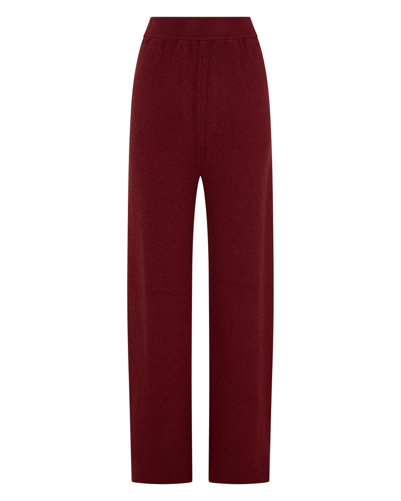 Wool and Shearling Set - Wine