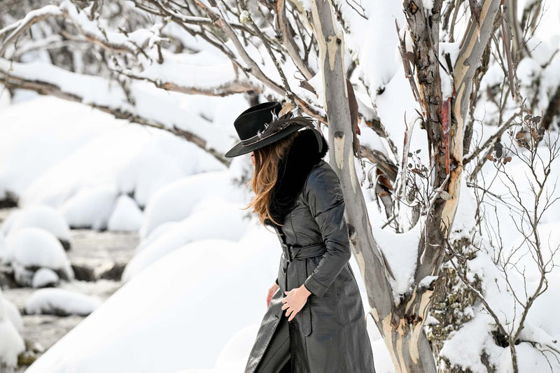 Leather Trench - Black