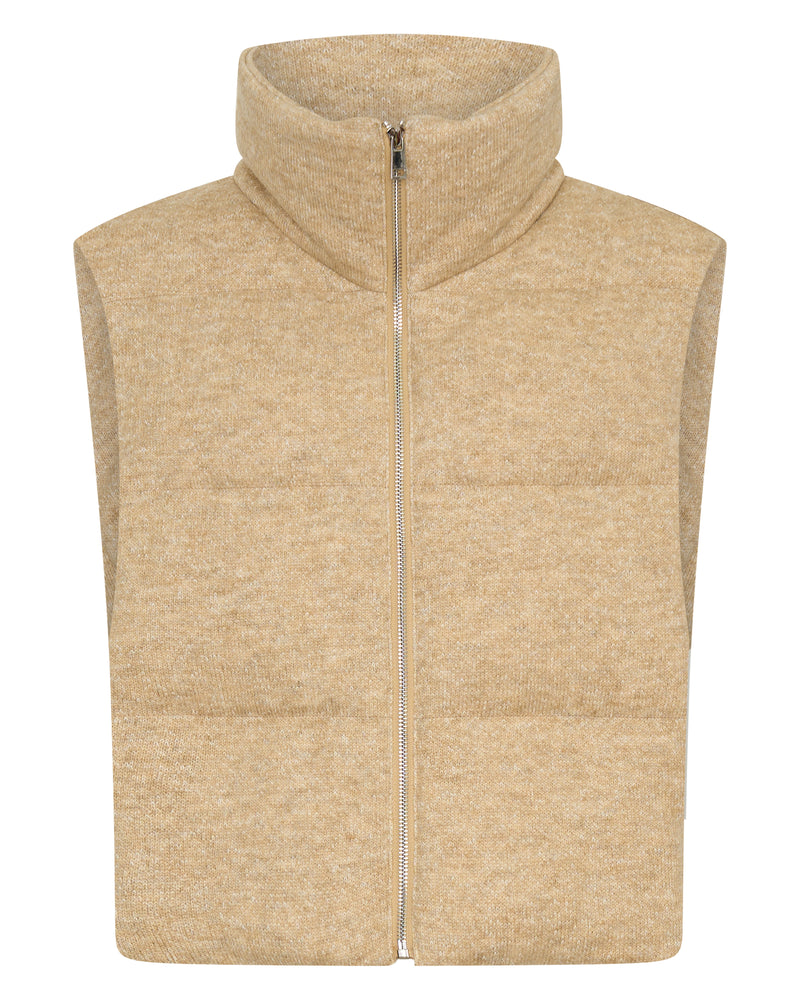 Knitted Vest- Tan