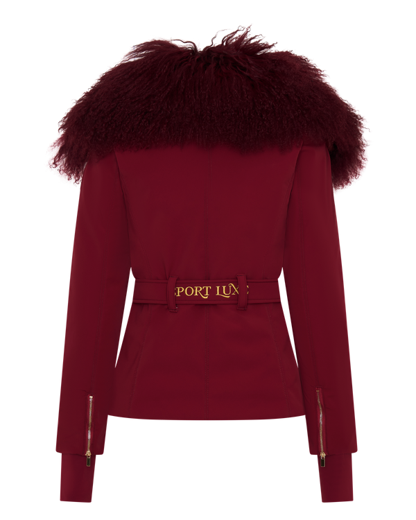 Technical Ski Jacket with Phone Holder - Wine