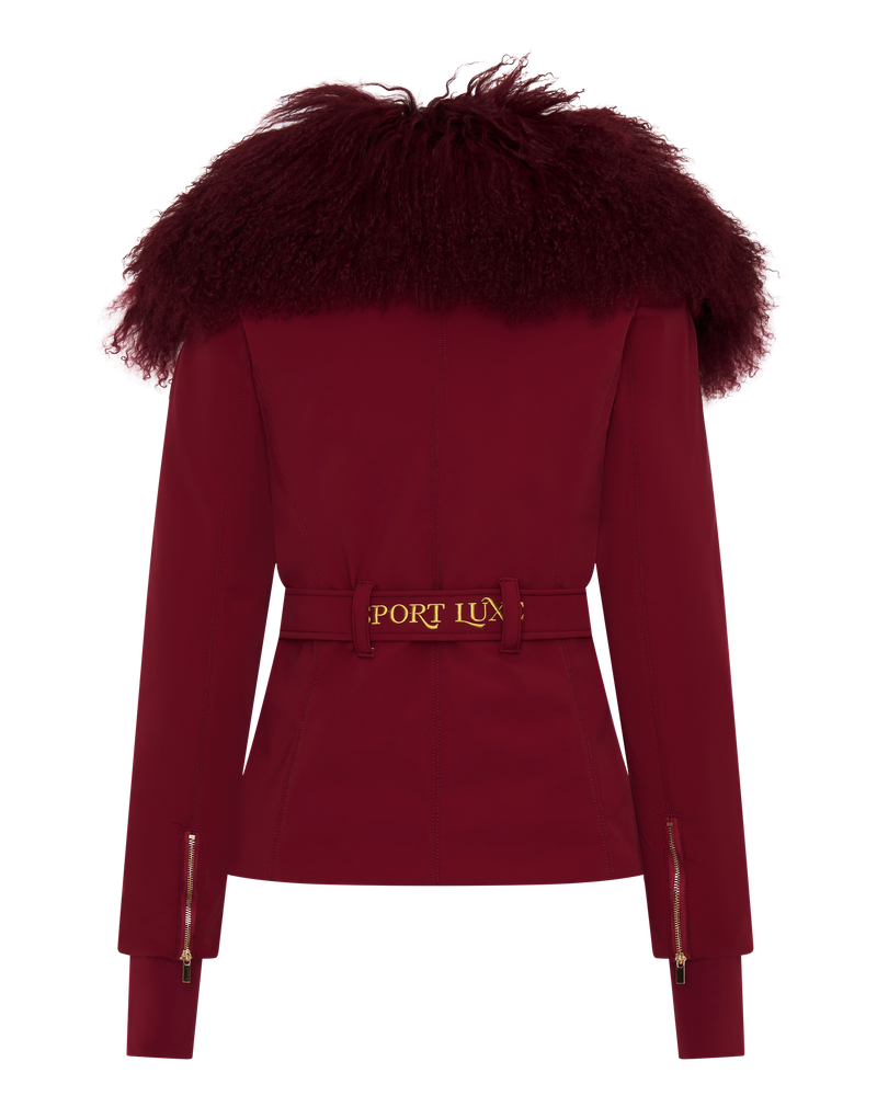 Technical Ski Jacket with Phone Holder - Wine