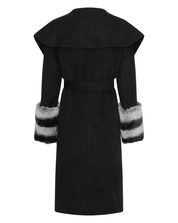 Wool & Rex Coat - Black