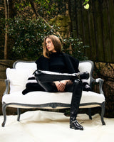 Wool & Rex Coat - Black