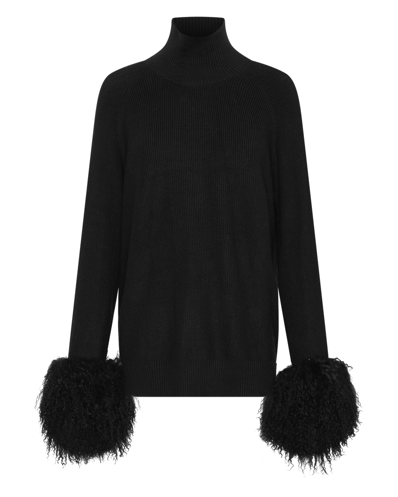 Wool and Shearling Set - Black