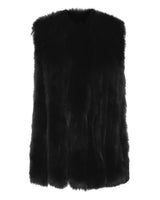 Fox Fur Vest - Black