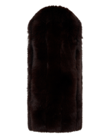 Chocolate Brown Fox Fur Vest