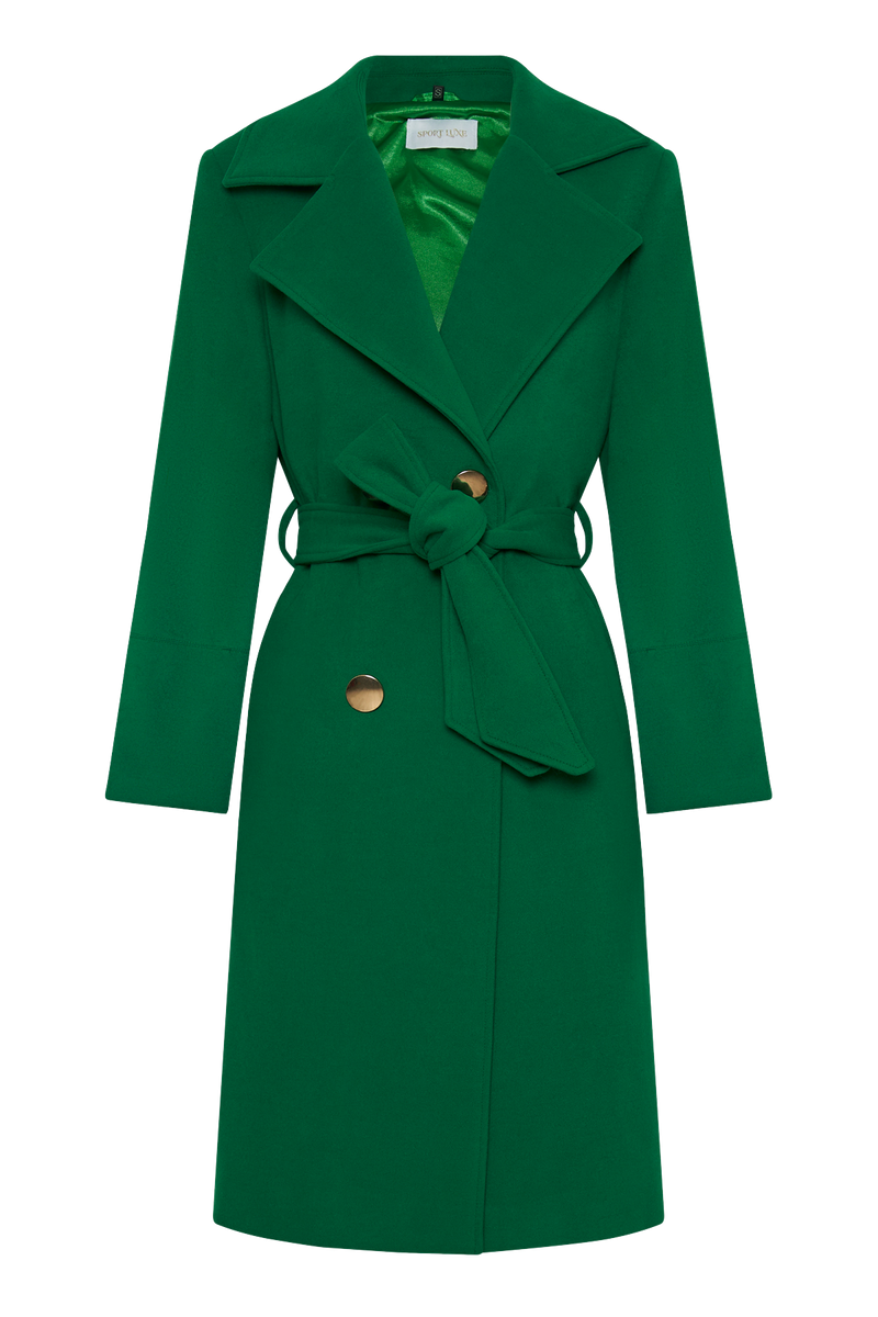 Cashmere Coat - Emerald Green