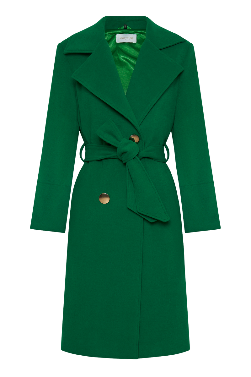 Green sales cashmere coat