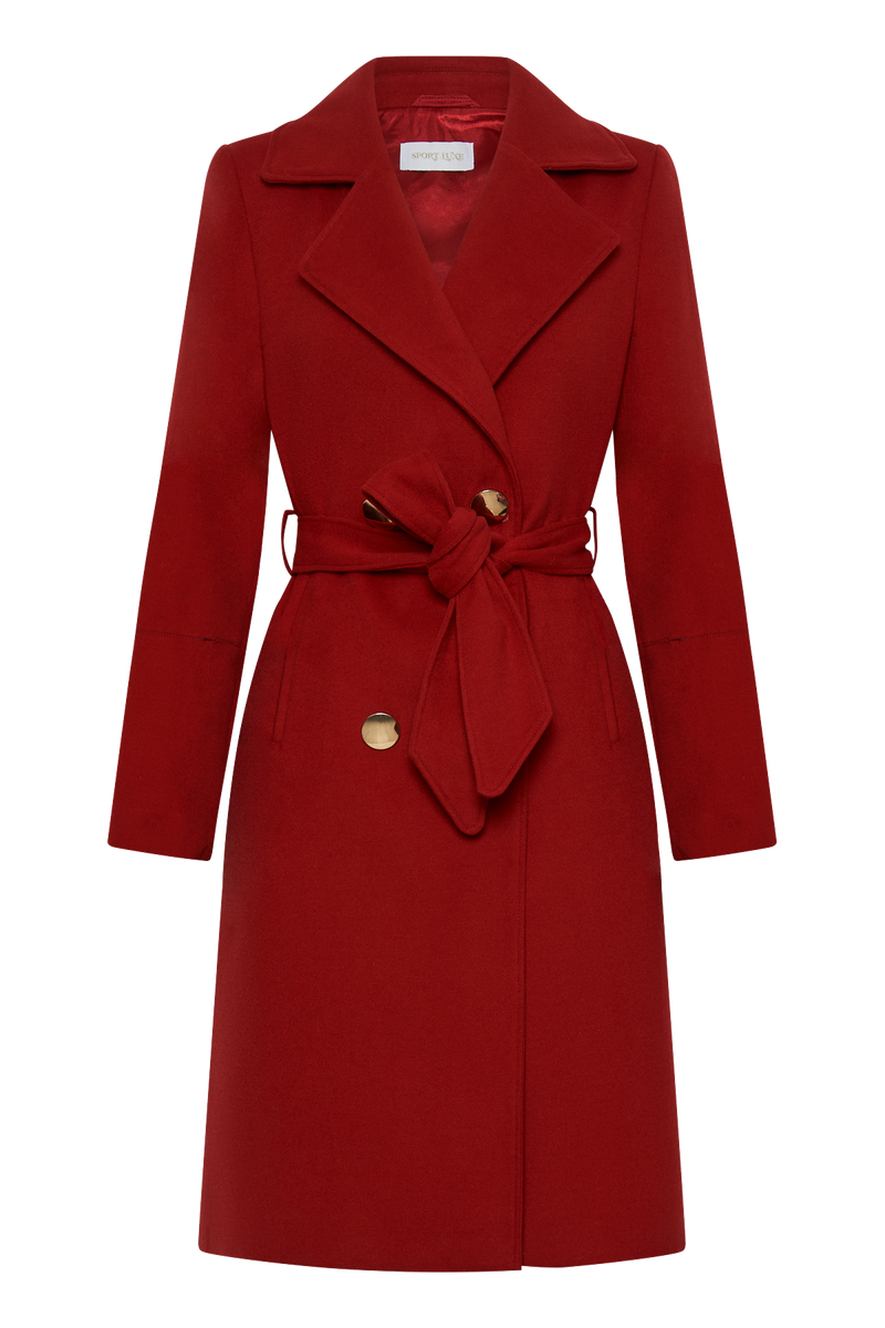 Cashmere Coat Wine the official sport luxe