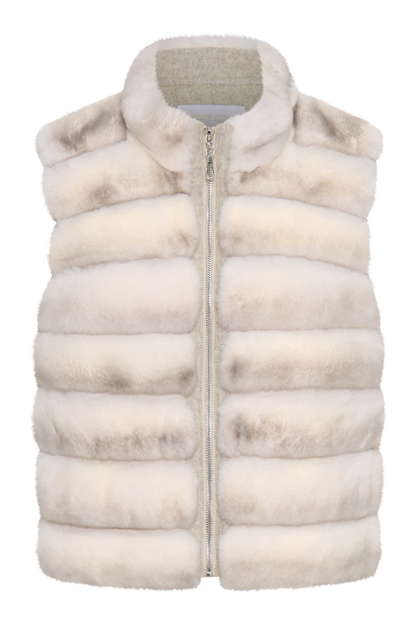 Classic Winter Vest in Natural Cream