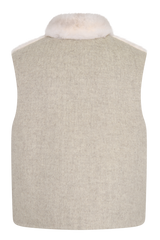 Classic Winter Vest in Natural Cream