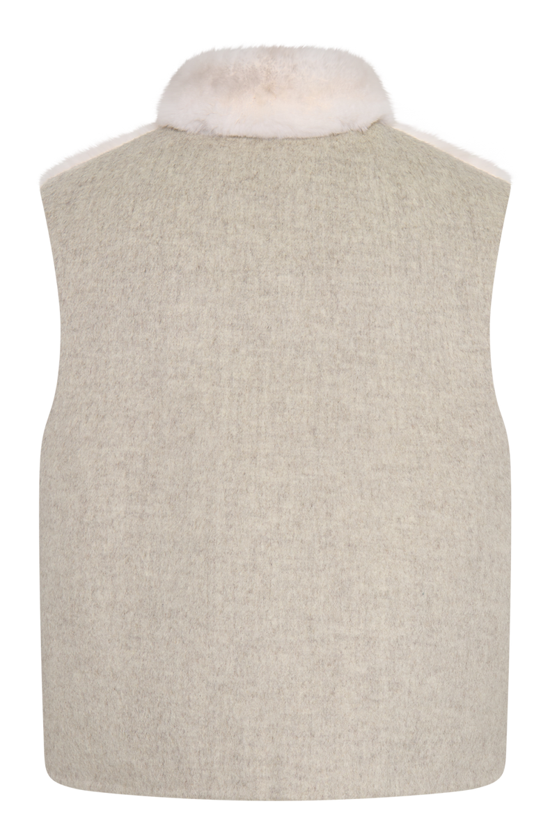 Classic Winter Vest in Natural Cream