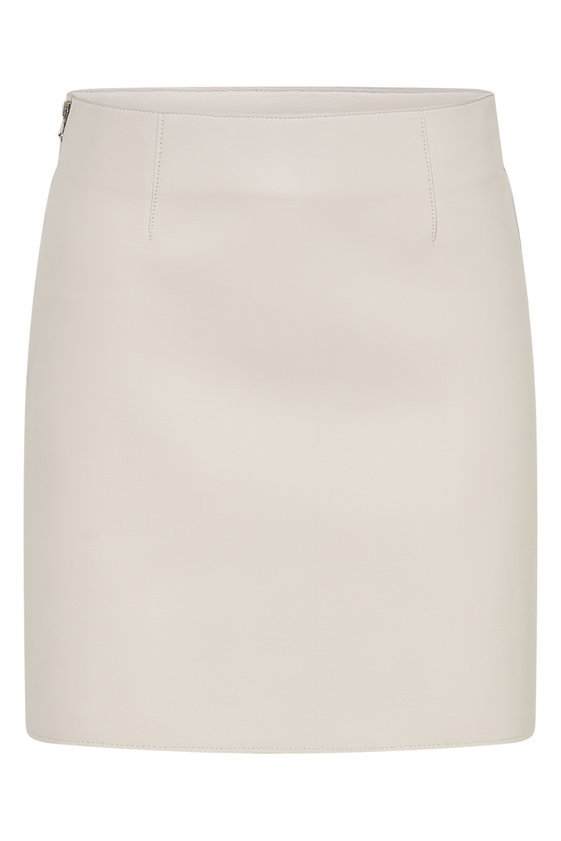 White Leather Skirt