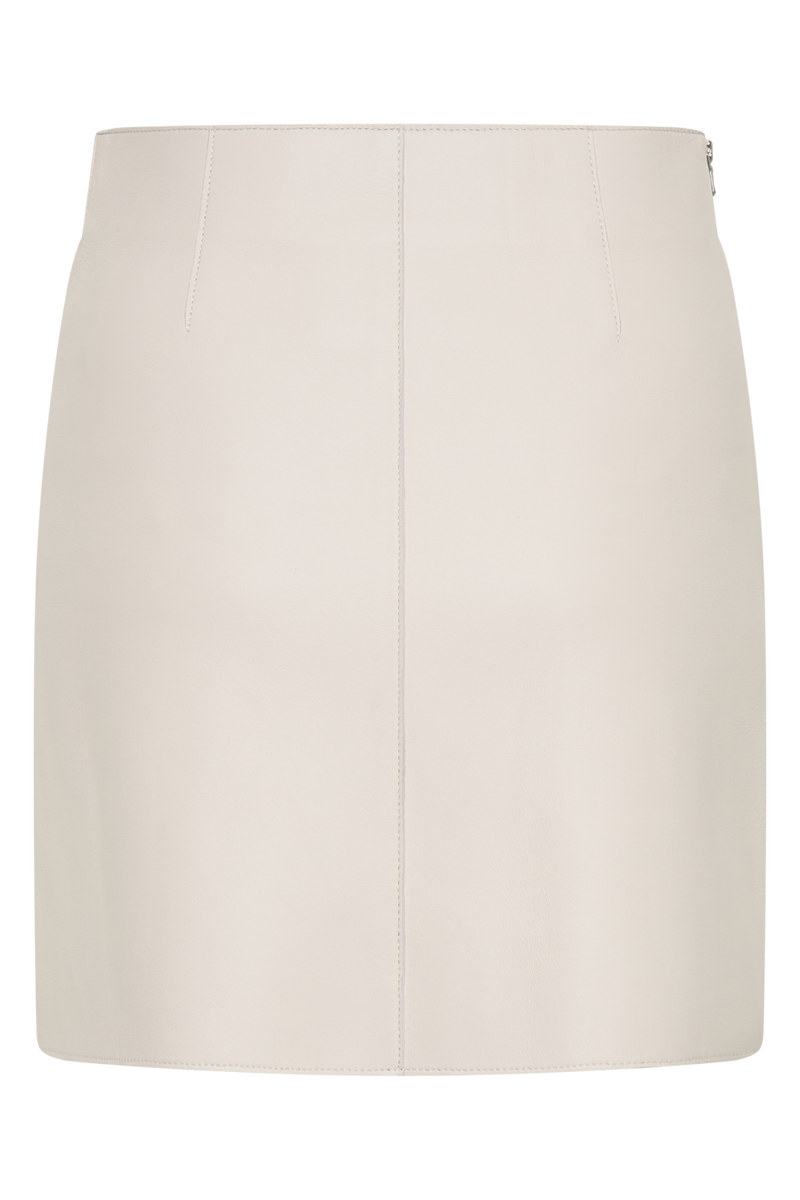 White Leather Skirt