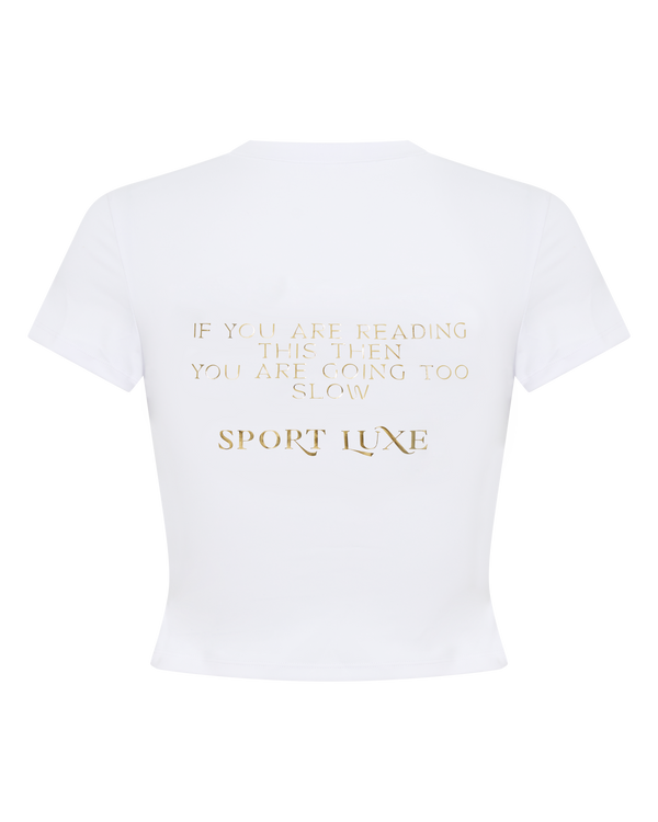 Sport Luxe Running T Shirt - White