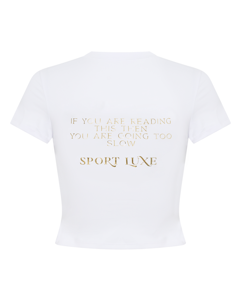 Sport Luxe Running T Shirt - White