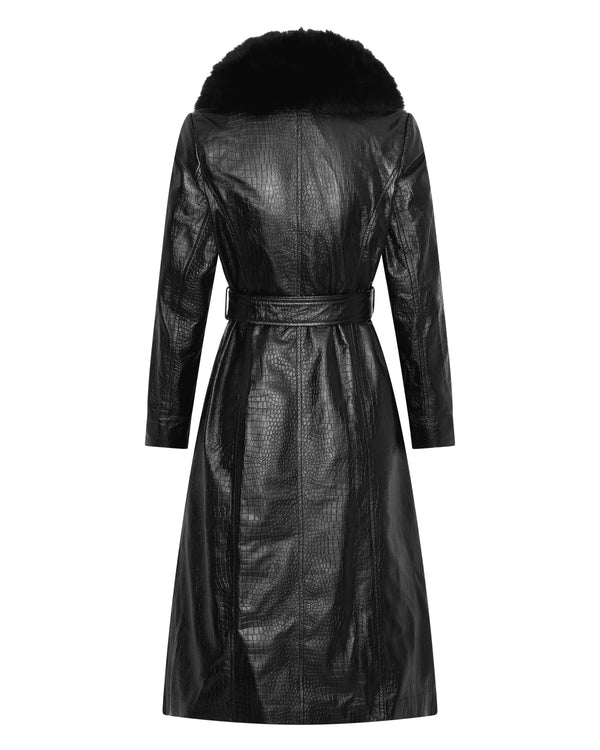 Leather Trench - Black