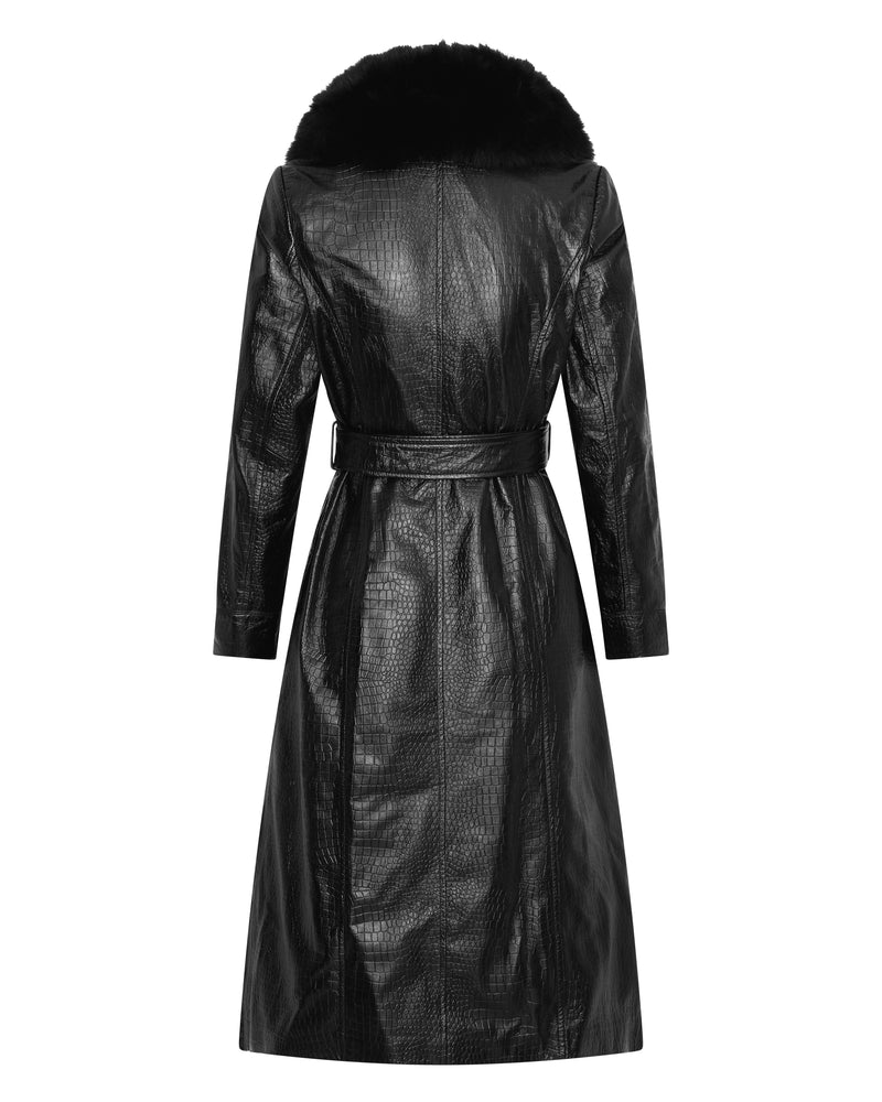 Leather Trench - Black