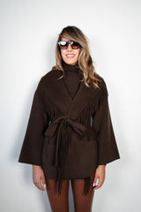Wool Tassel Jacket - Dark Brown