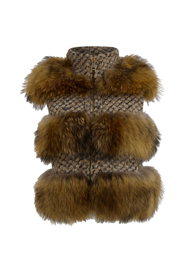 Classic Winter Fur Vest in Natural