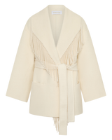 Wool Tassel Jacket - White