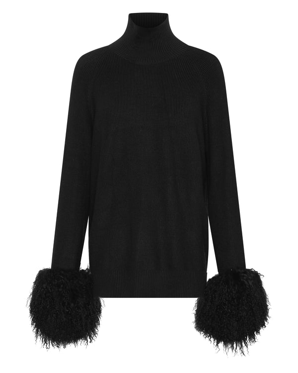 Wool and Shearling Set - Black