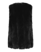 Fox Fur Vest - Black