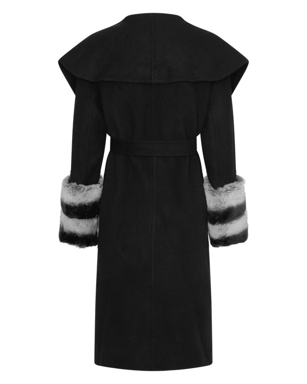 Wool & Rex Coat - Black