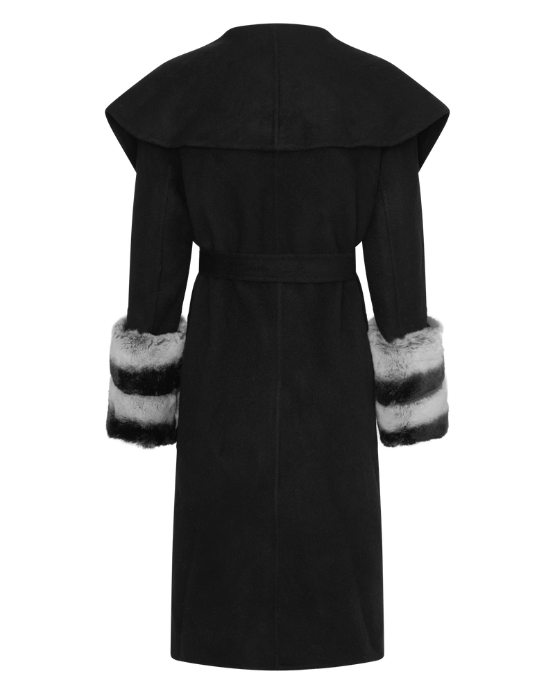 Wool & Rex Coat - Black