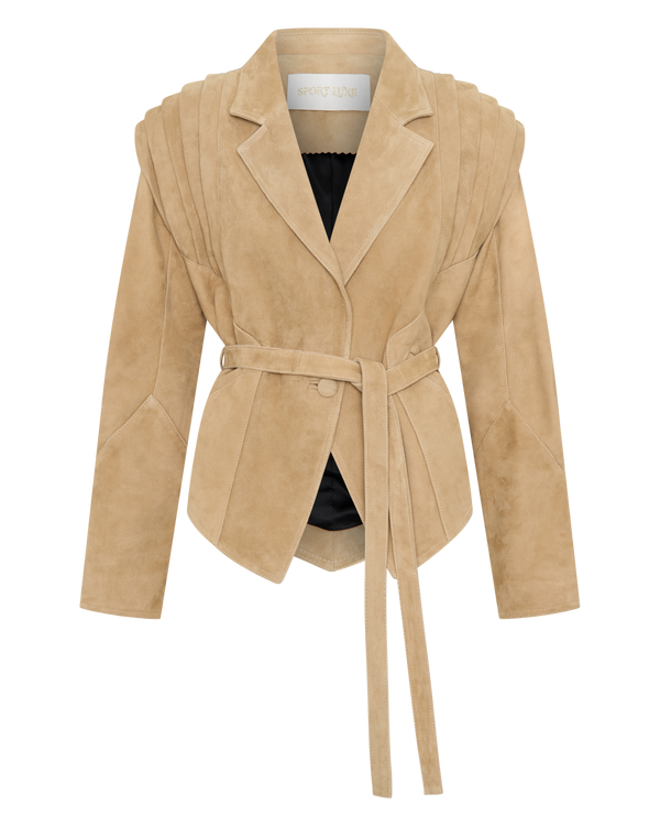 Suede Jacket - Coffee Cream