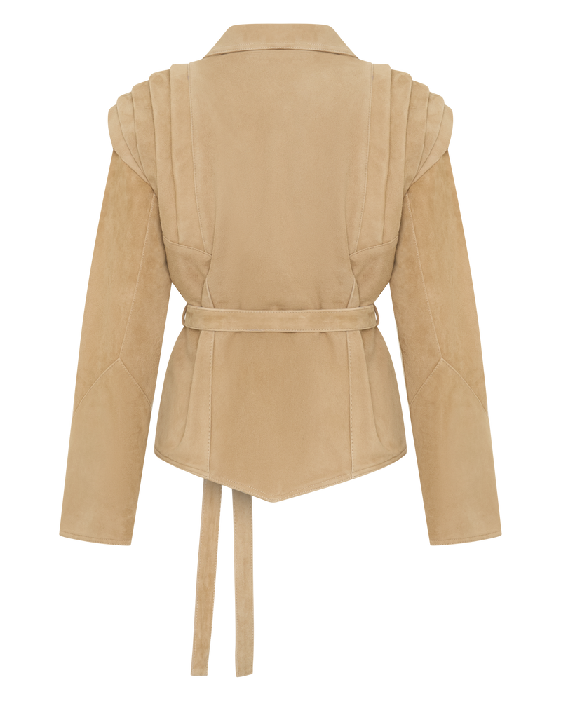 Suede Jacket - Coffee Cream