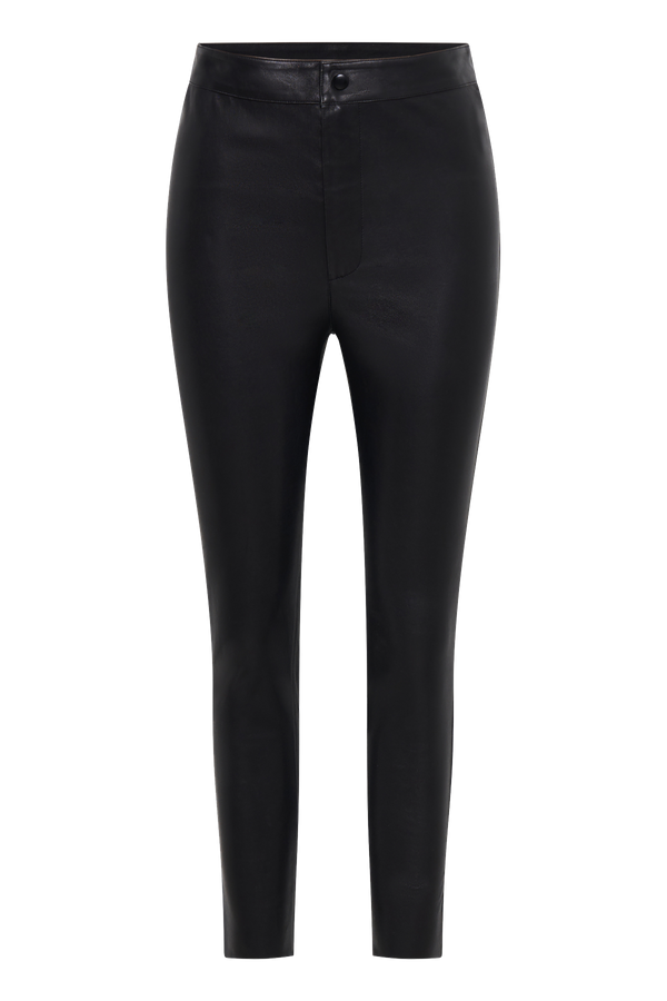 Real Leather Pants  - Black
