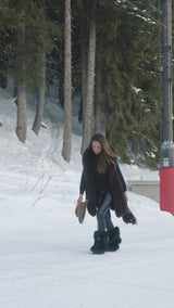 Chocolate Brown Fox Fur Vest