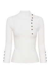 Cotton Ribbed Top - White