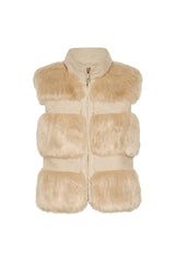 Classic Winter Faux Vest in Natural