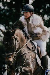 Classic Winter Fur Vest in Cream White