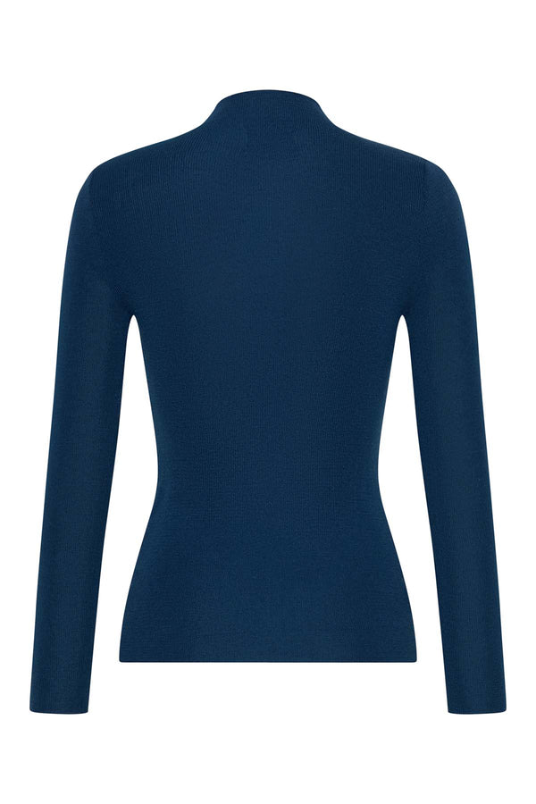 Per Diem Wool Polo Neck in Navy Blue