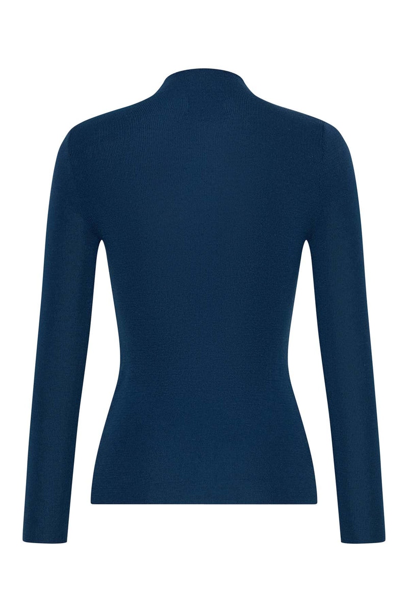 Per Diem Wool Polo Neck in Navy Blue